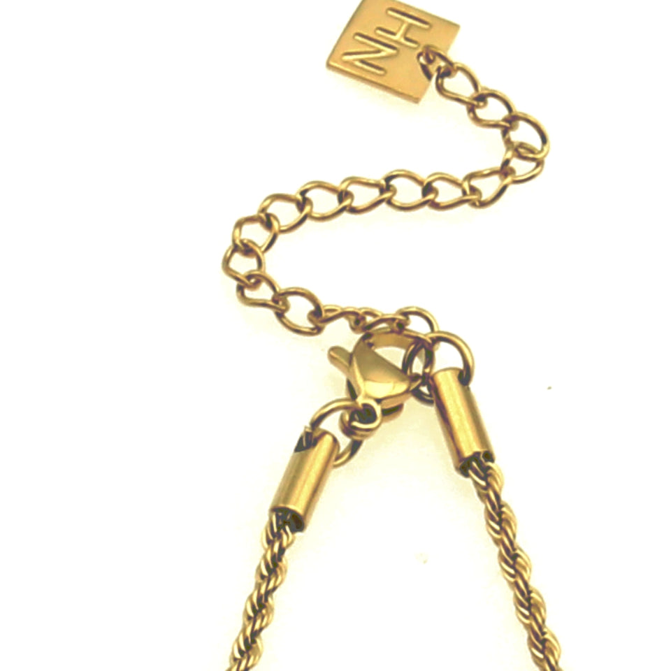 ULYANA: Rope Chain Gold Necklace - 20 Inches