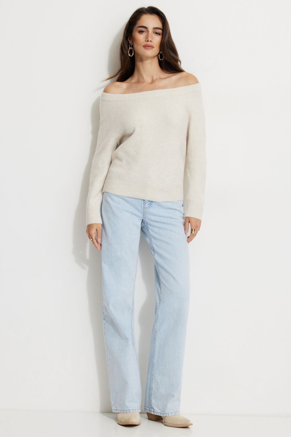Heavenlyarn™ Off Shoulder Sweater