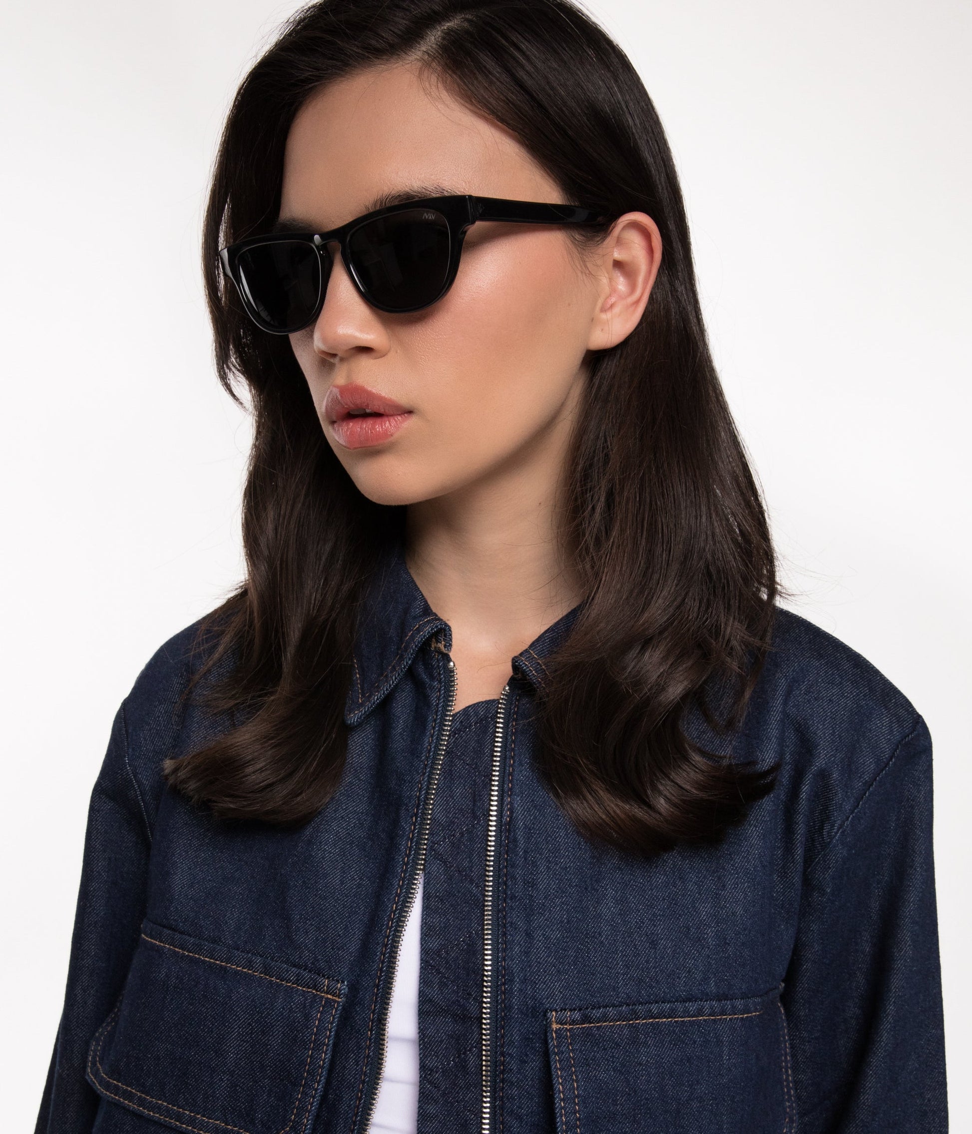 Lunettes de soleil Wayfarer noires MAXI