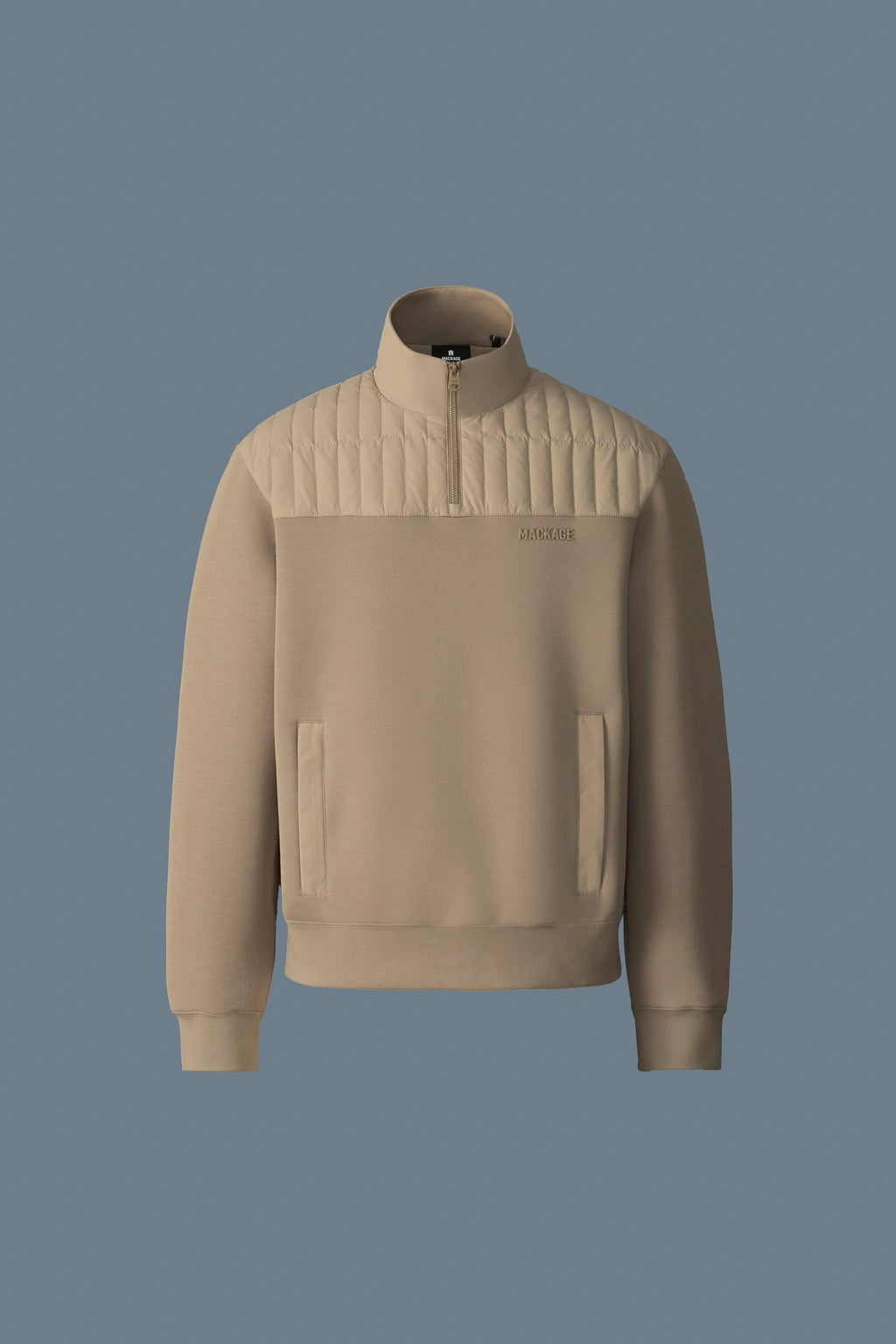 Pull hybride COREY à fermeture éclair quart de tour