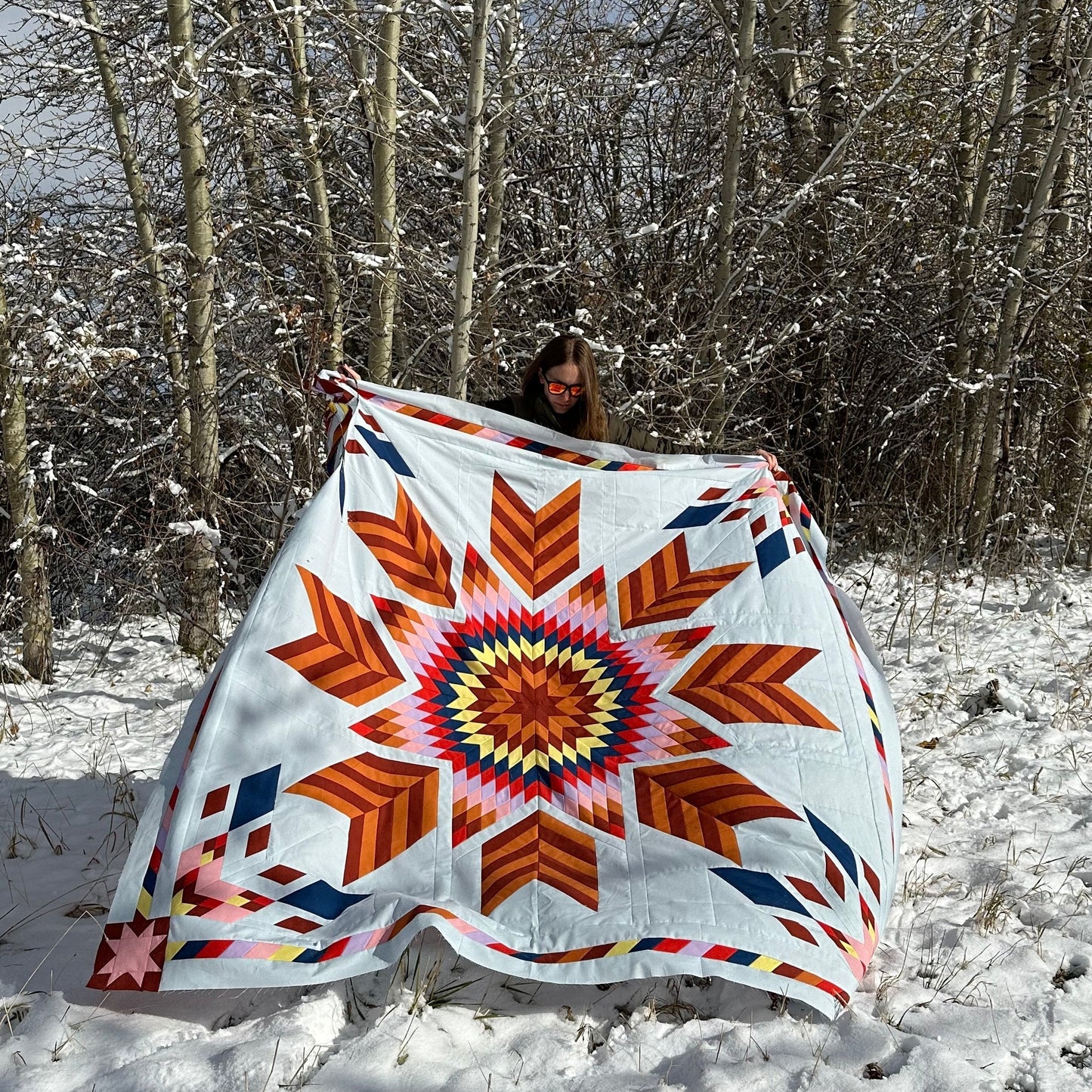 Great Plains Star Quilt Kit - Cover Kona version