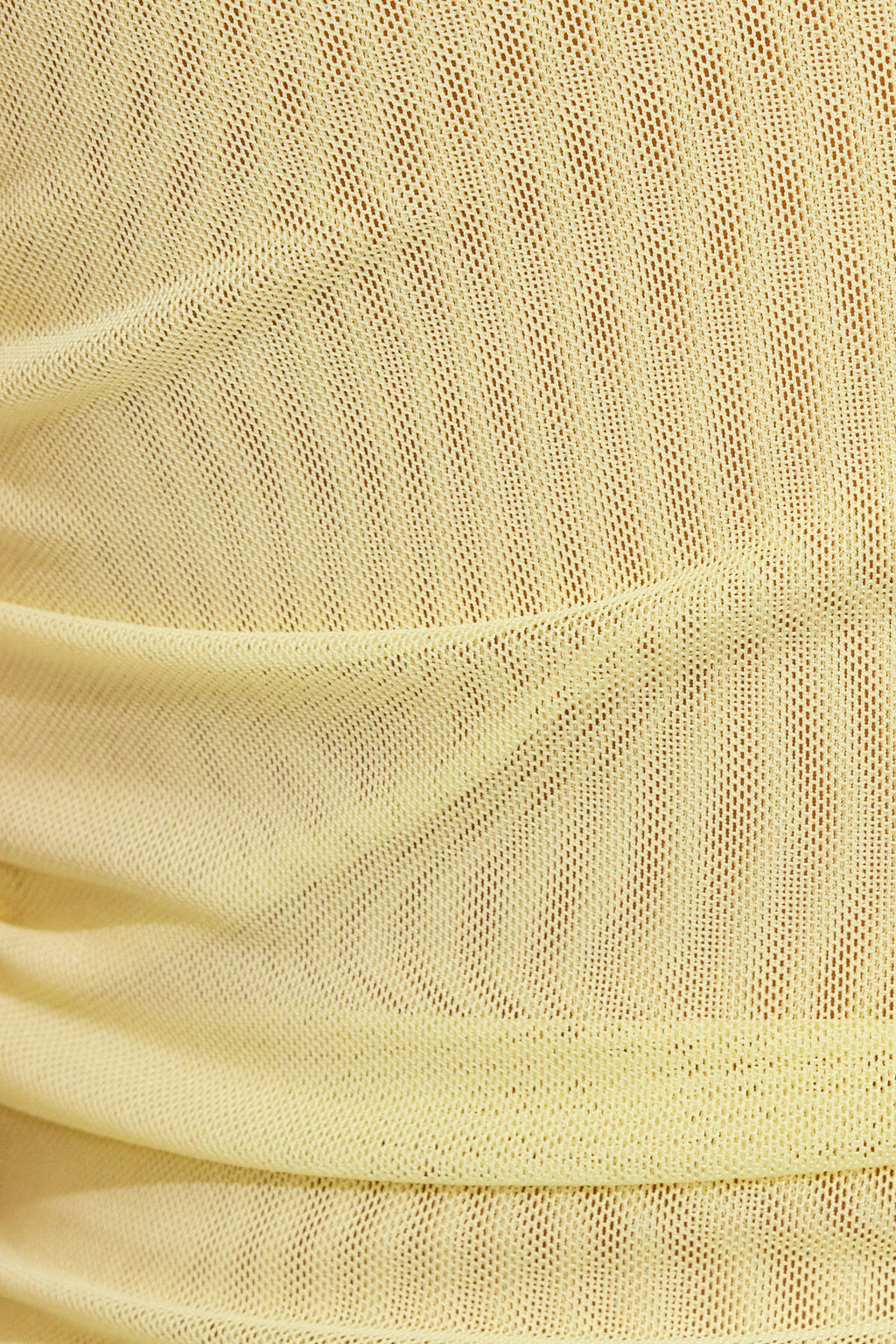 Plunge Ruched Mesh Top