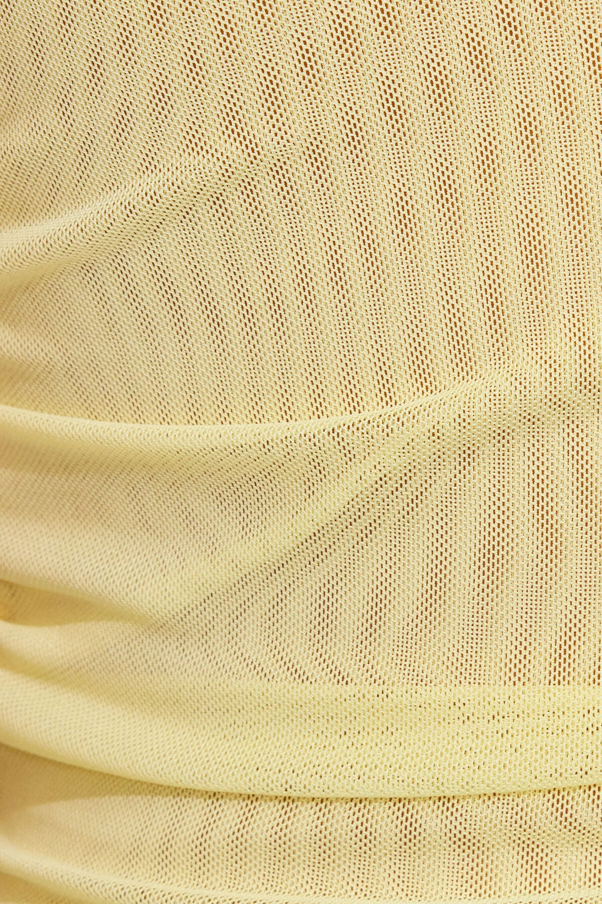 Plunge Ruched Mesh Top