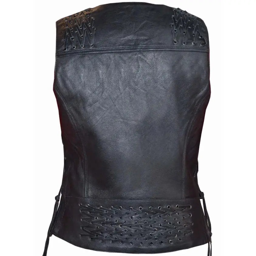 Gilet à œillets et à deux poches pour femme Unik International