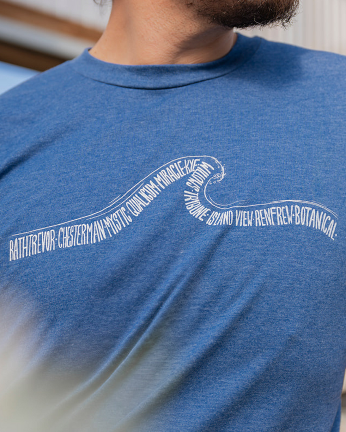 VAN ISLE WAVE - T-shirt éco unisexe - Bleu chiné