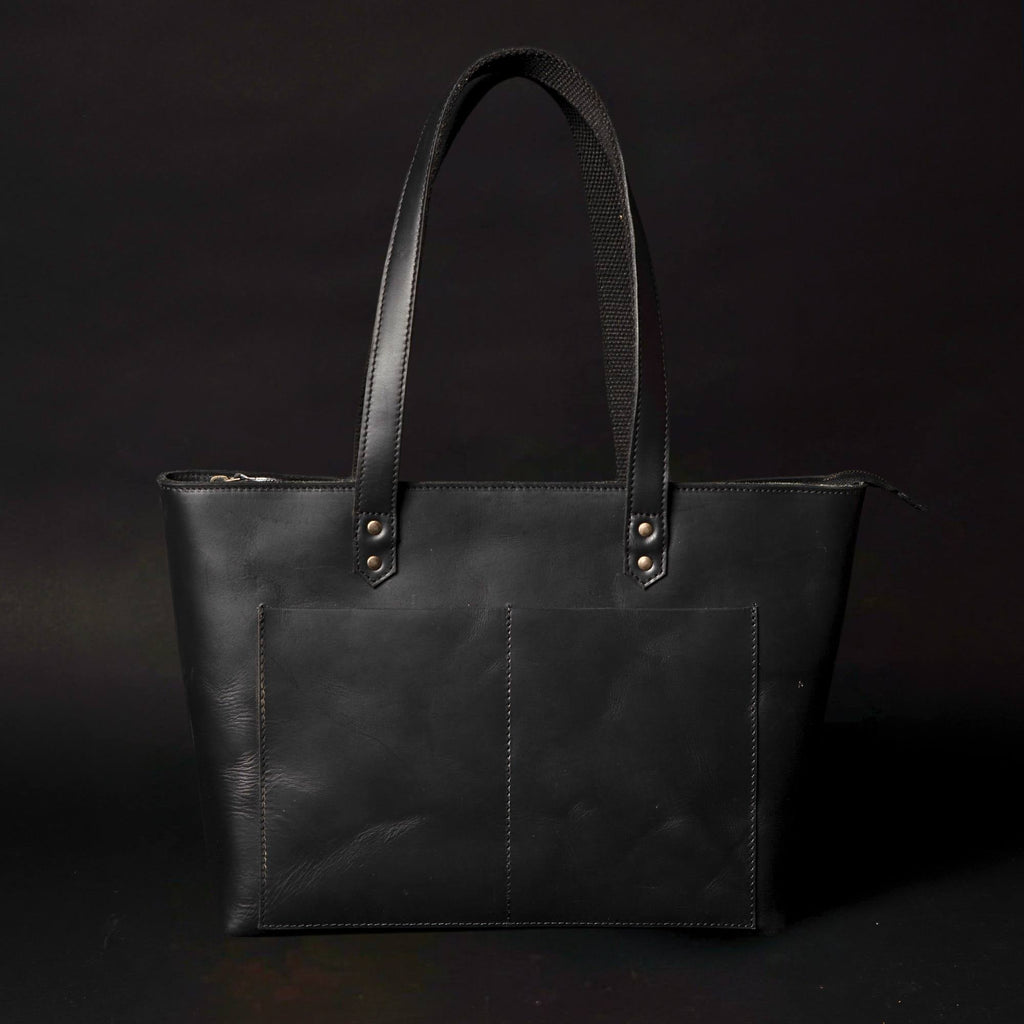 Classic Brown Leather Tote Bag