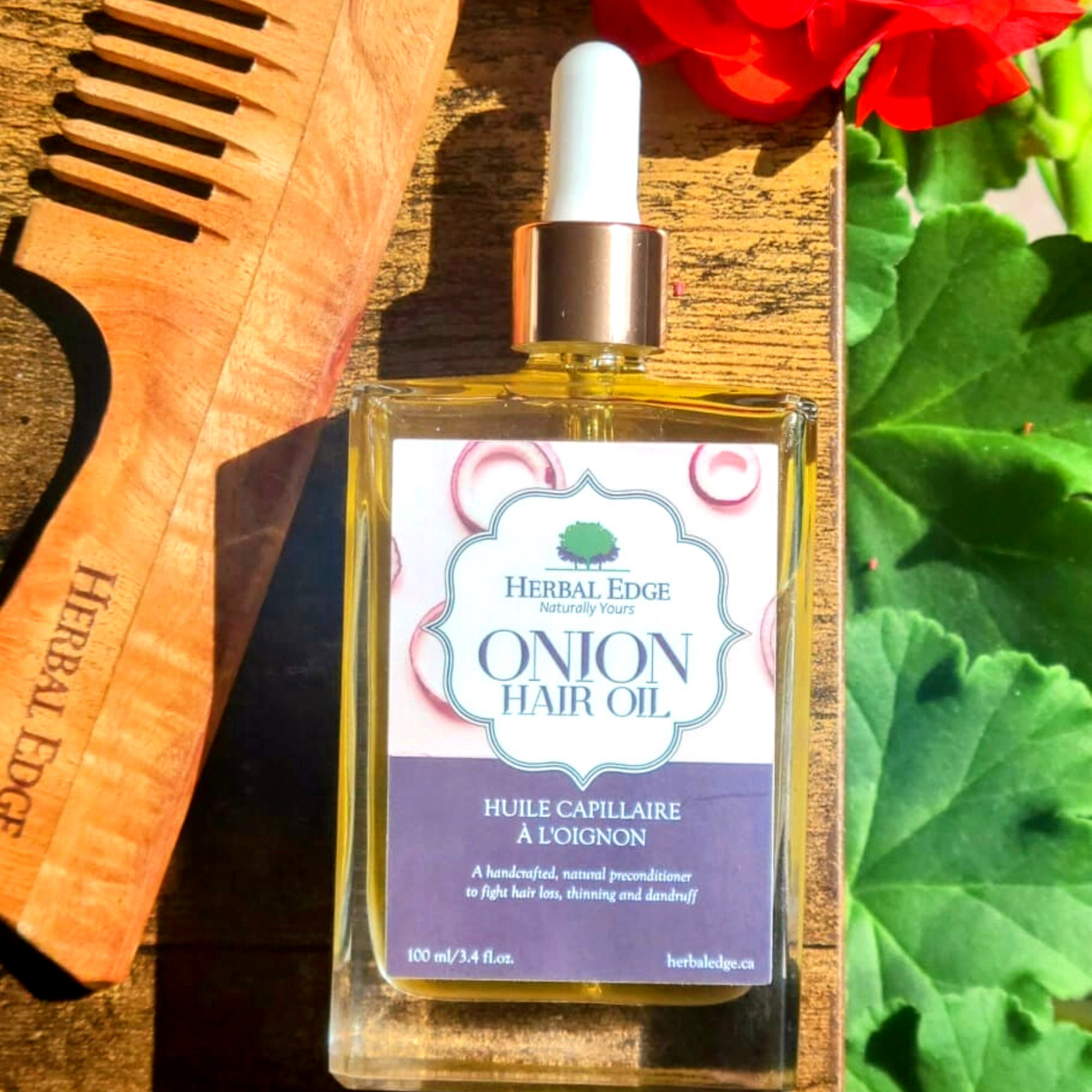 Onion Hair Oil & Neem Wood comb Combo