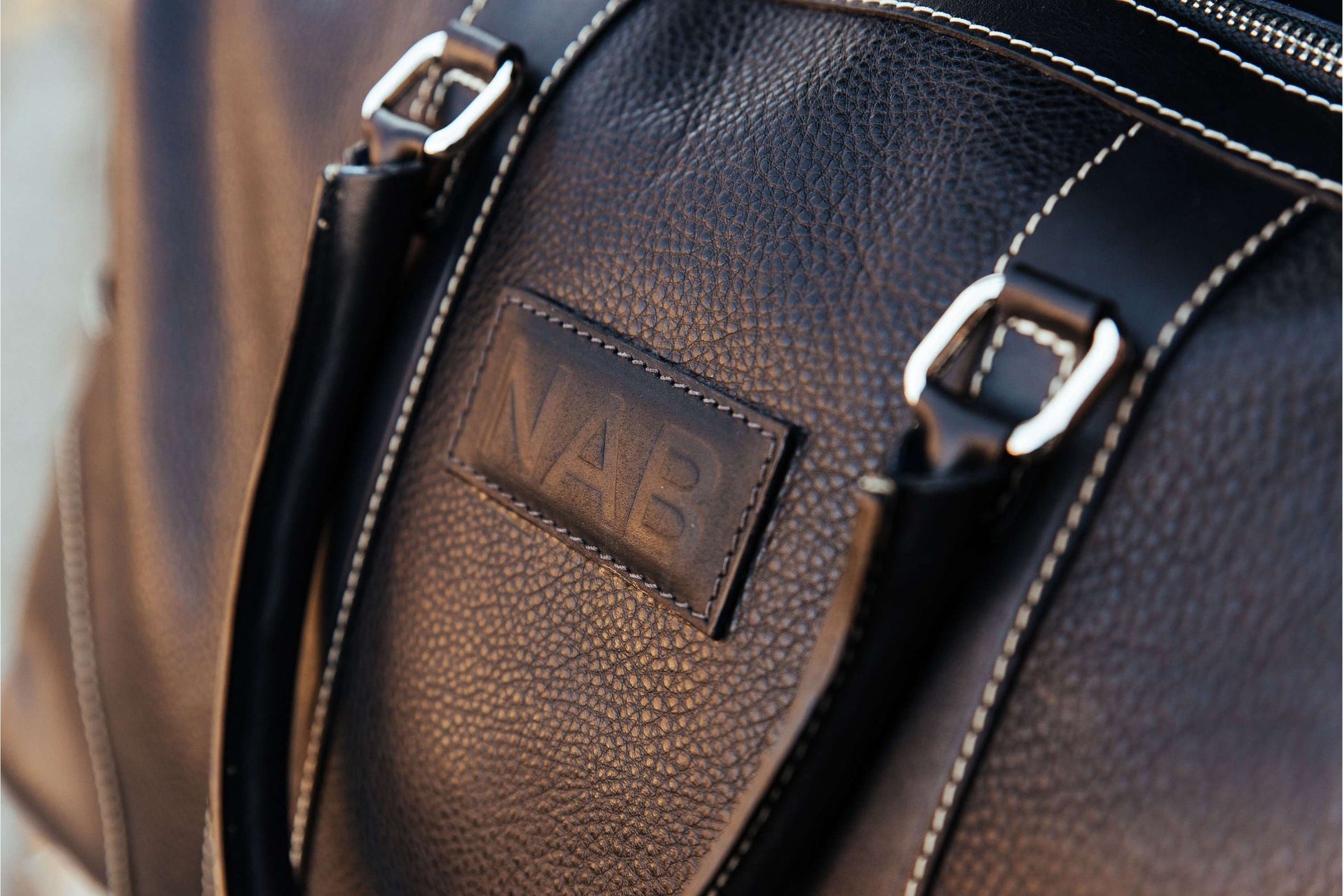 The Shield Duffle- Black Full-Grain Leather Duffle Bag Made in Canada