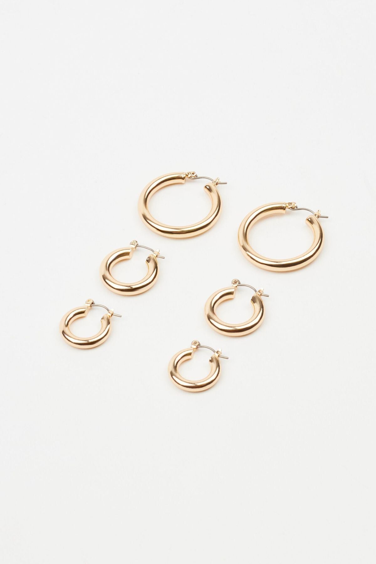 Lot de 3 boucles d'oreilles créoles