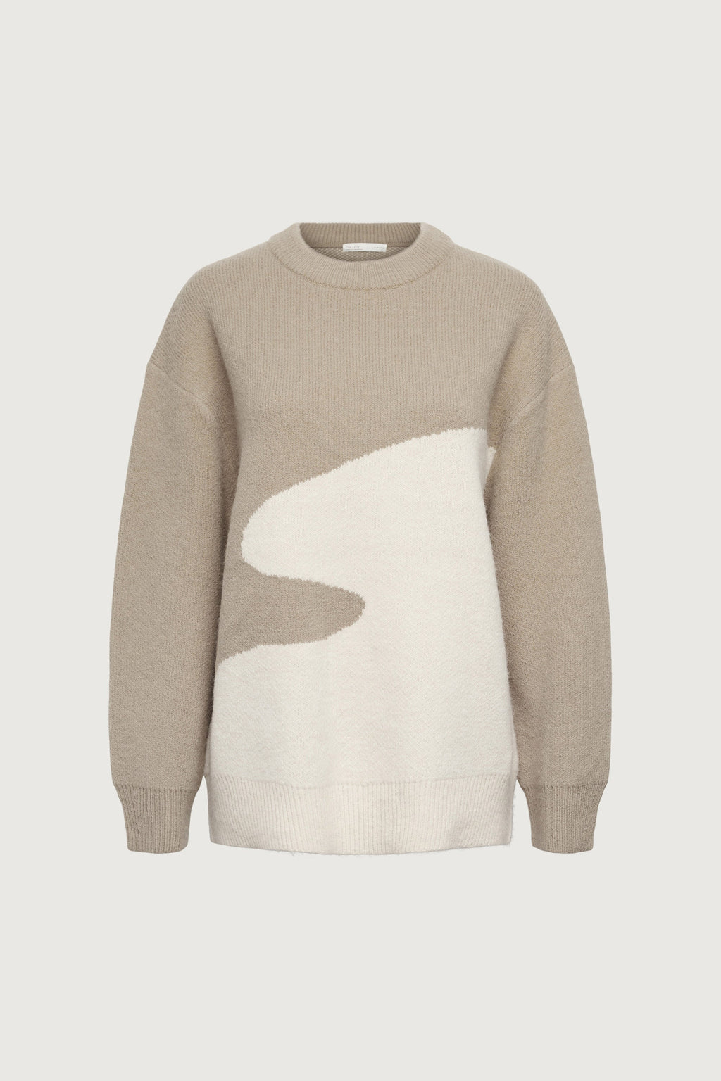 PULL OVERSIZE EN MAILLE INTARSIA