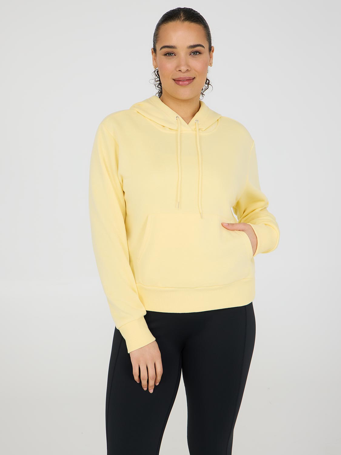 Sweat à capuche en polaire à taille