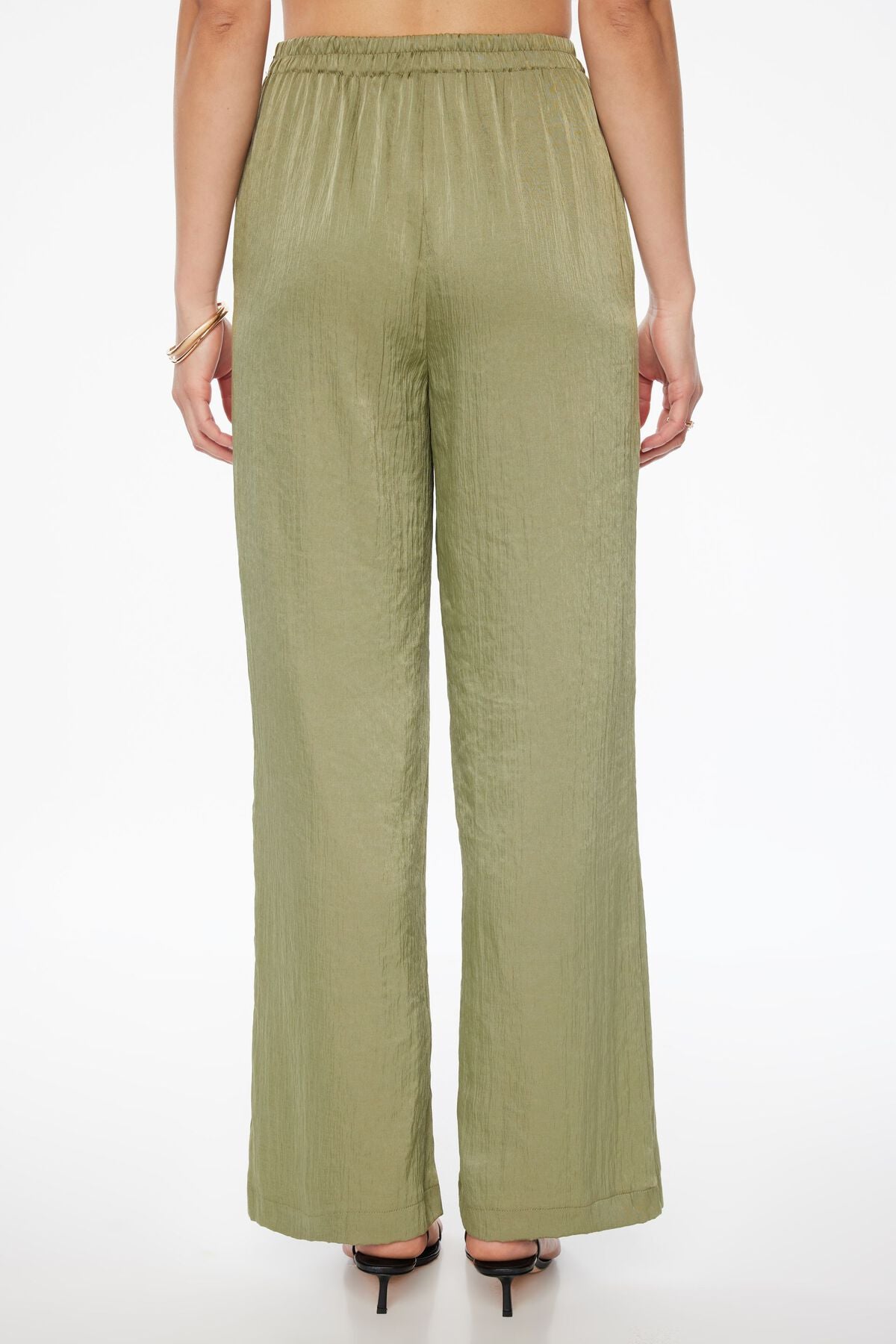 Pantalon large froissé