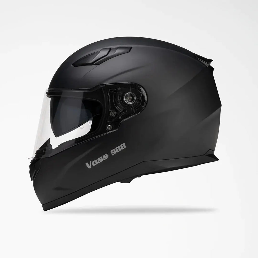 VOSS 988 MOTO-1 Matte Black Helmet