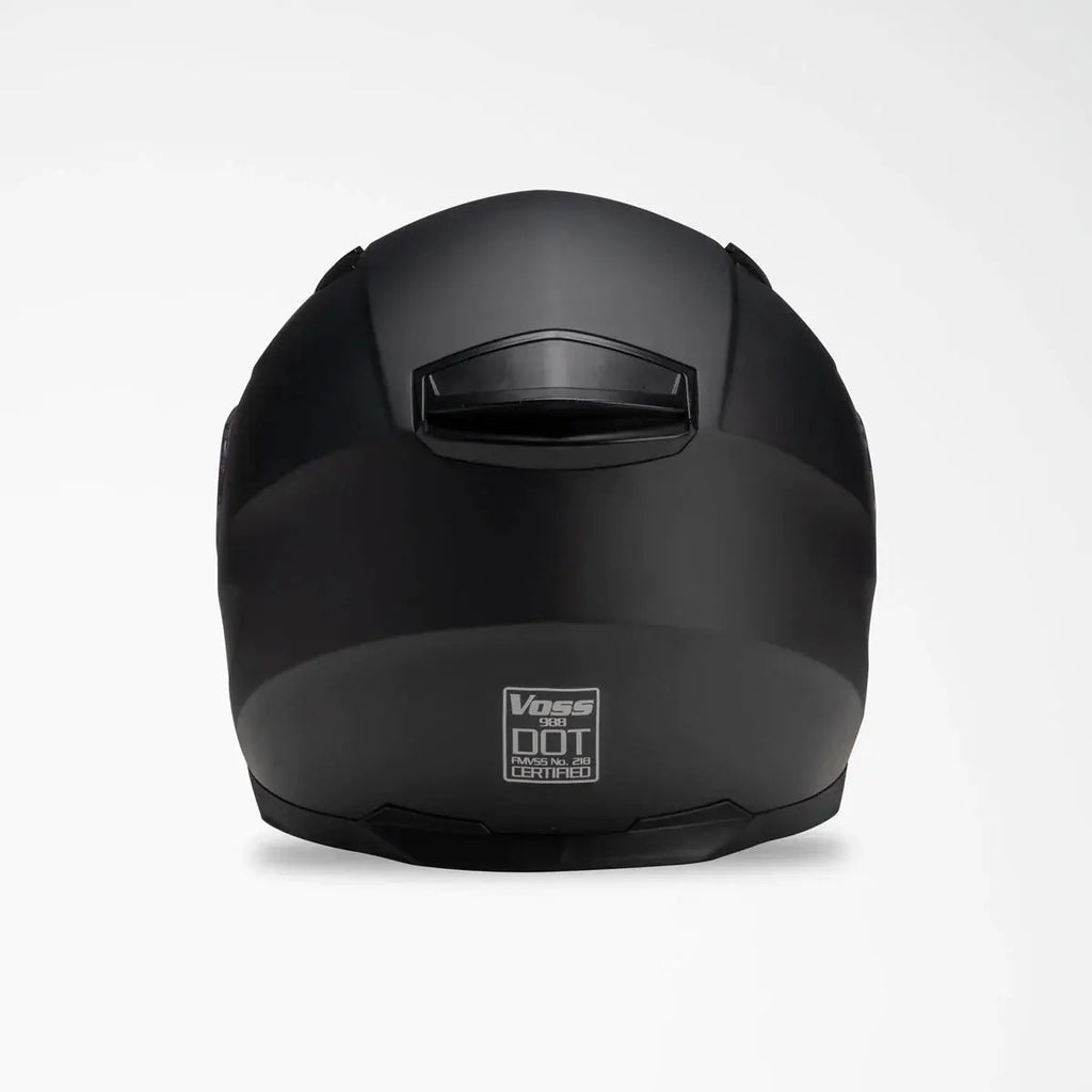 VOSS 988 MOTO-1 Matte Black Helmet