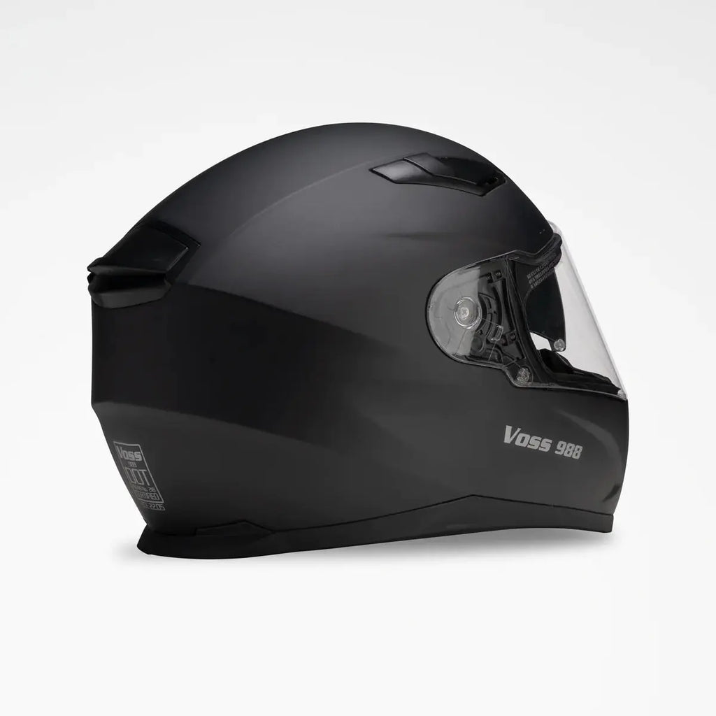 VOSS 988 MOTO-1 Matte Black Helmet