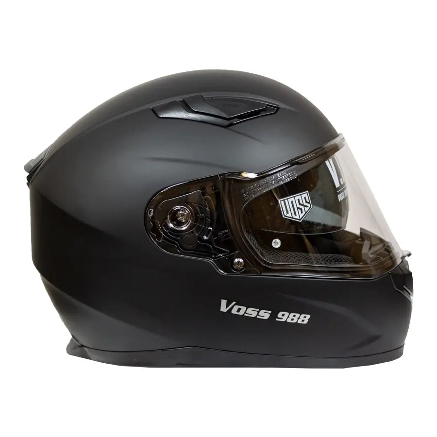 VOSS 988 MOTO-1 Matte Black Helmet