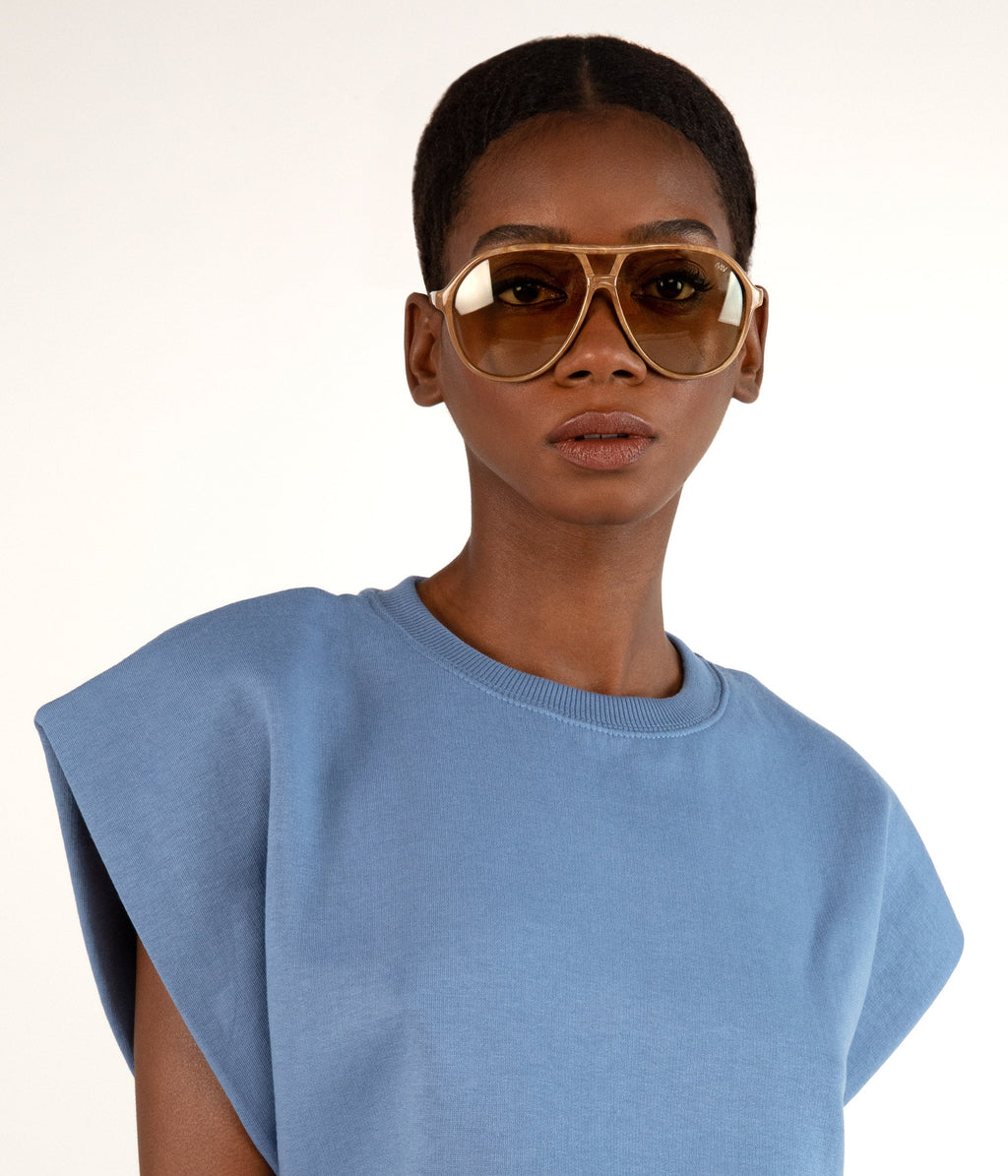 Lunettes de soleil aviateur marron ELLIS