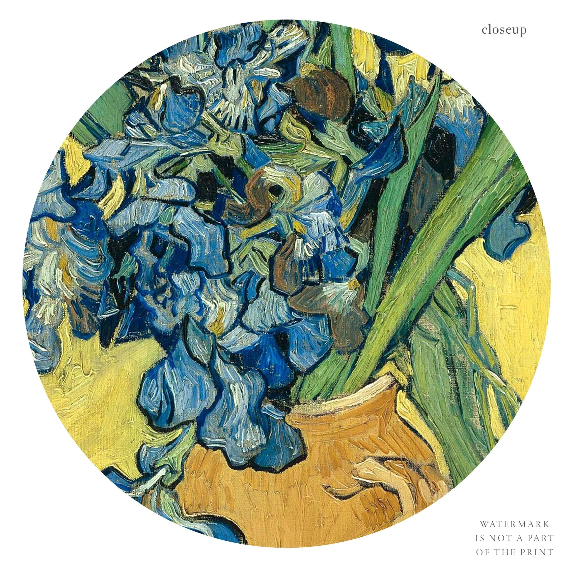 Vincent van Gogh Irises in a Vase Art Print – Famous Painting Wall Decor