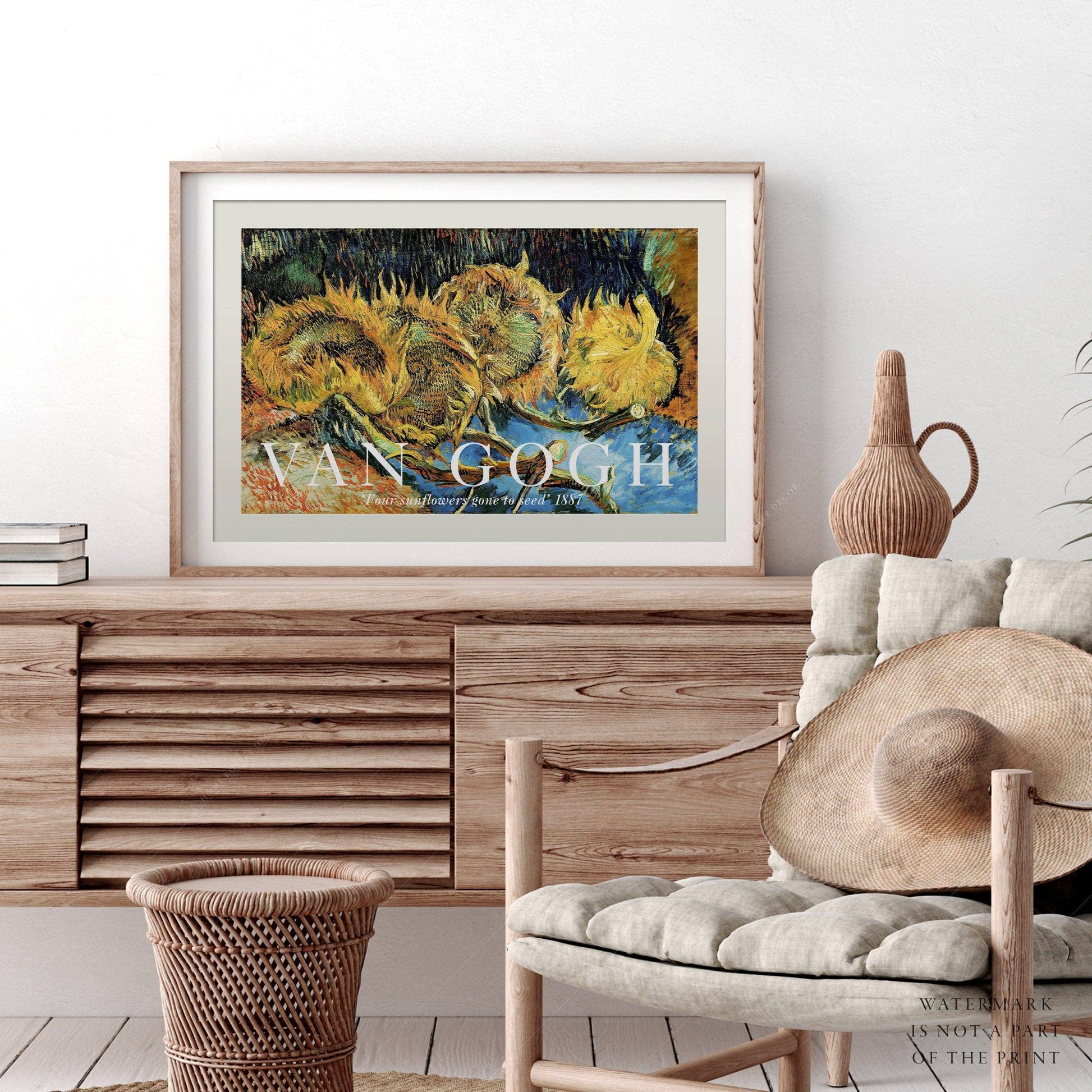 Vincent Van Gogh Sunflowers 1887 Art Print – Famous Painting Wall Art