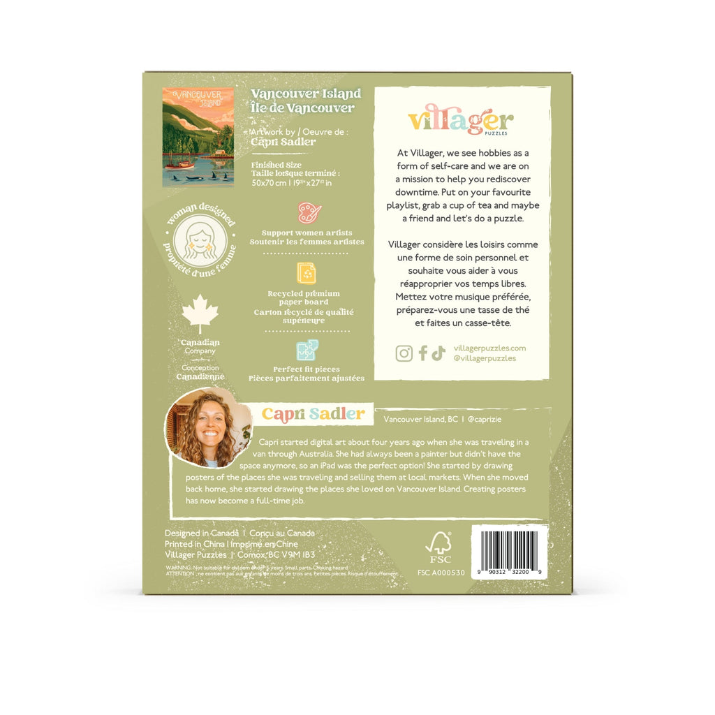 Vancouver Island | 1000-Piece Puzzle for Adults | Designed in Canada by Capri Sadler