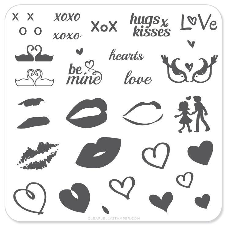 Clear Jelly Stamper - Luscious Lips and Love