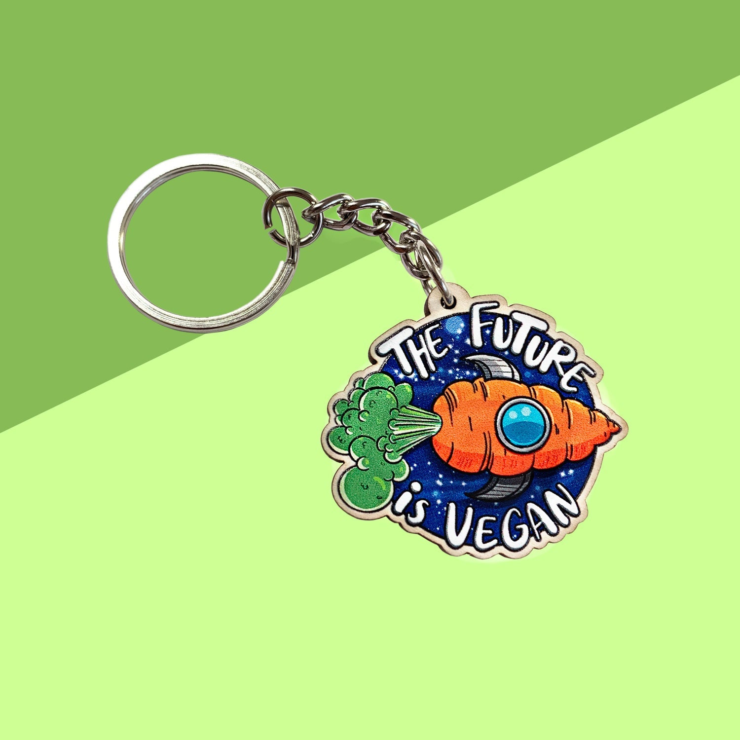 The Future Is Vegan Keychain