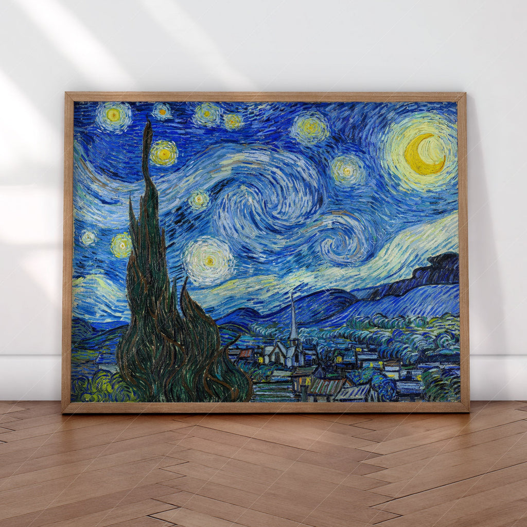 Vincent Van Gogh The Starry Night Art Print – Famous Painting Wall Art