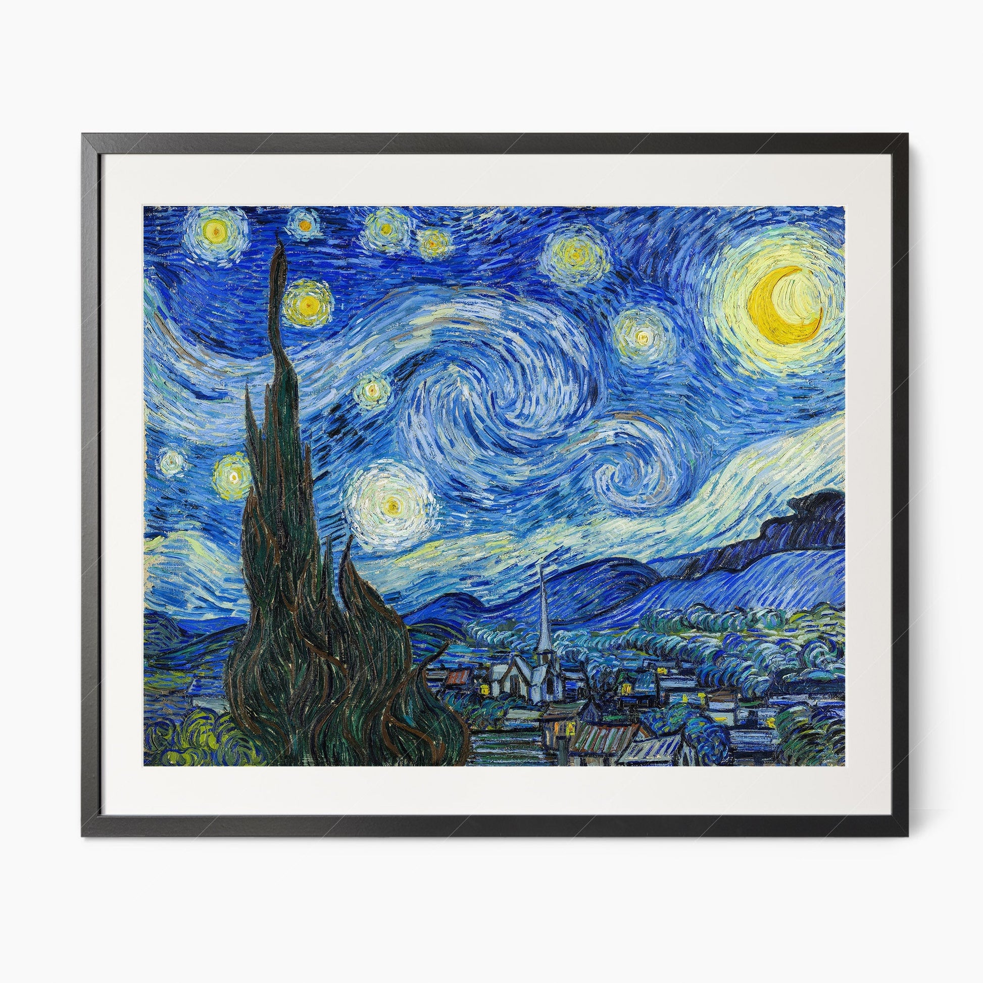 Vincent Van Gogh The Starry Night Art Print – Famous Painting Wall Art