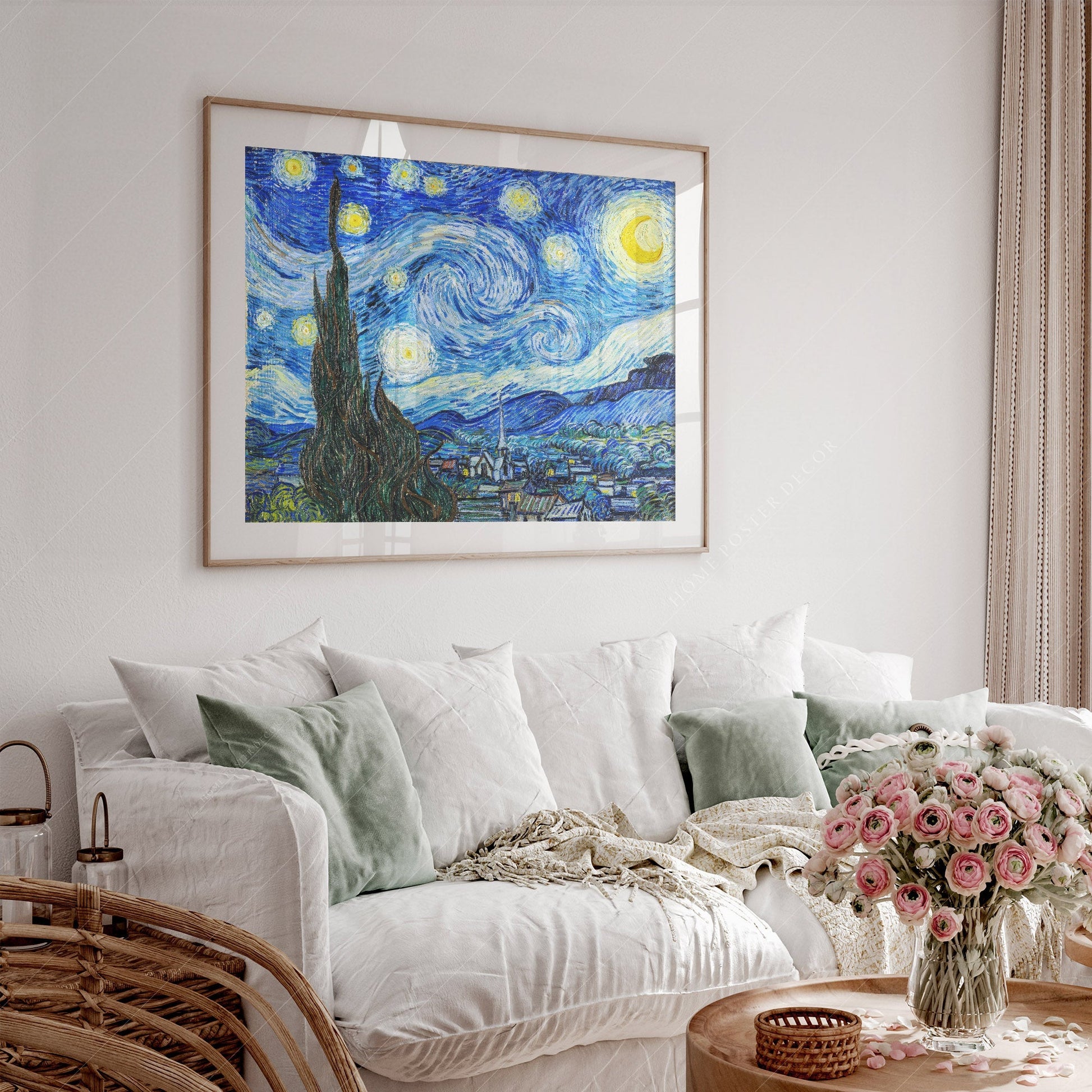 Vincent Van Gogh The Starry Night Art Print – Famous Painting Wall Art