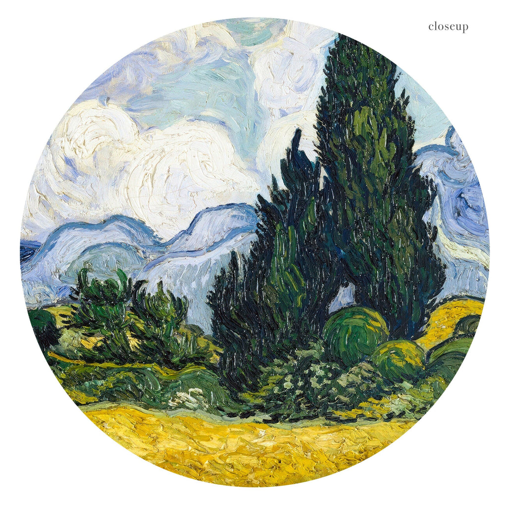 Vincent Van Gogh Wheat Fields with Cypresses Print – Famous Painting Wall Art