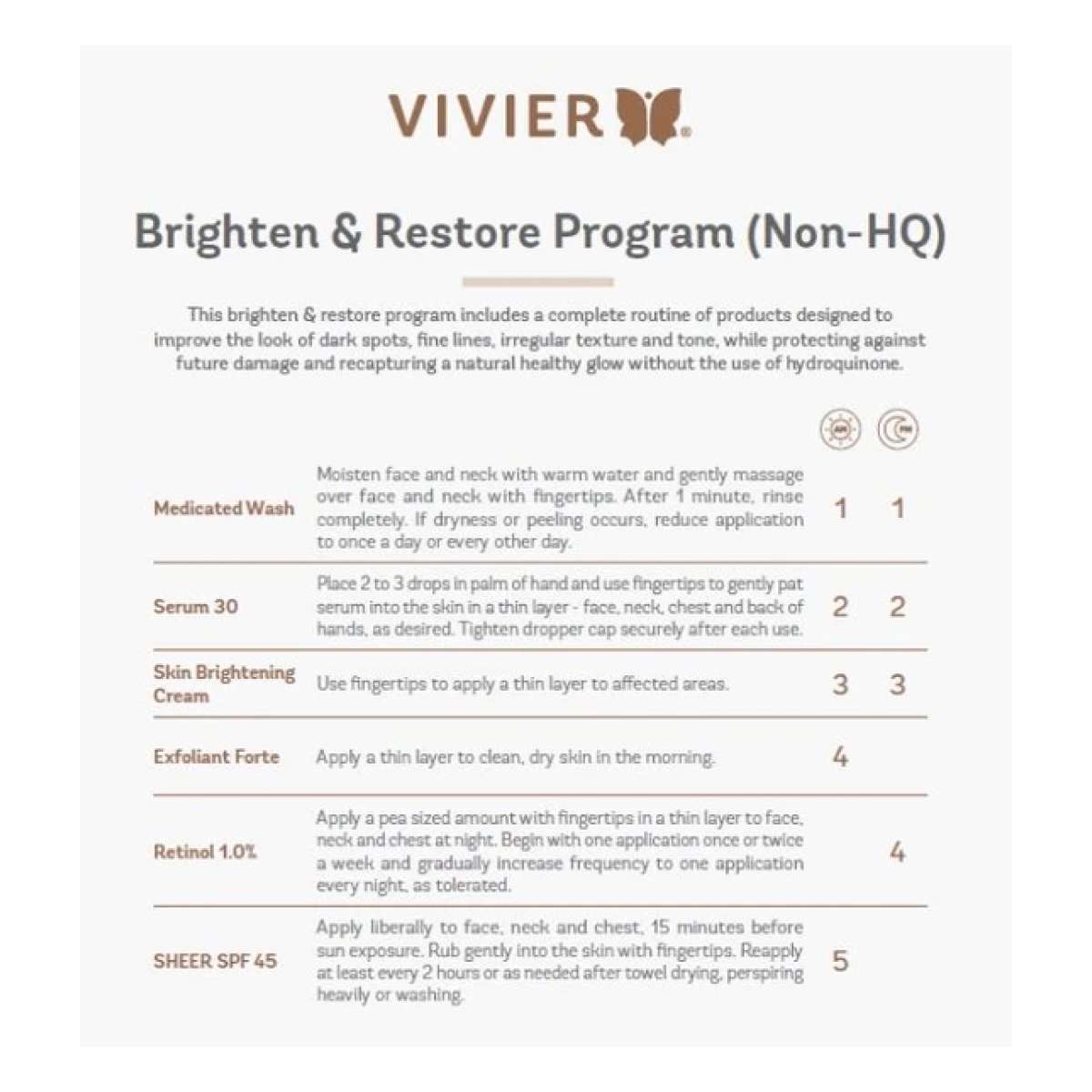 Vivier Brighten & Restore Program (Non-HQ) with Serum 30