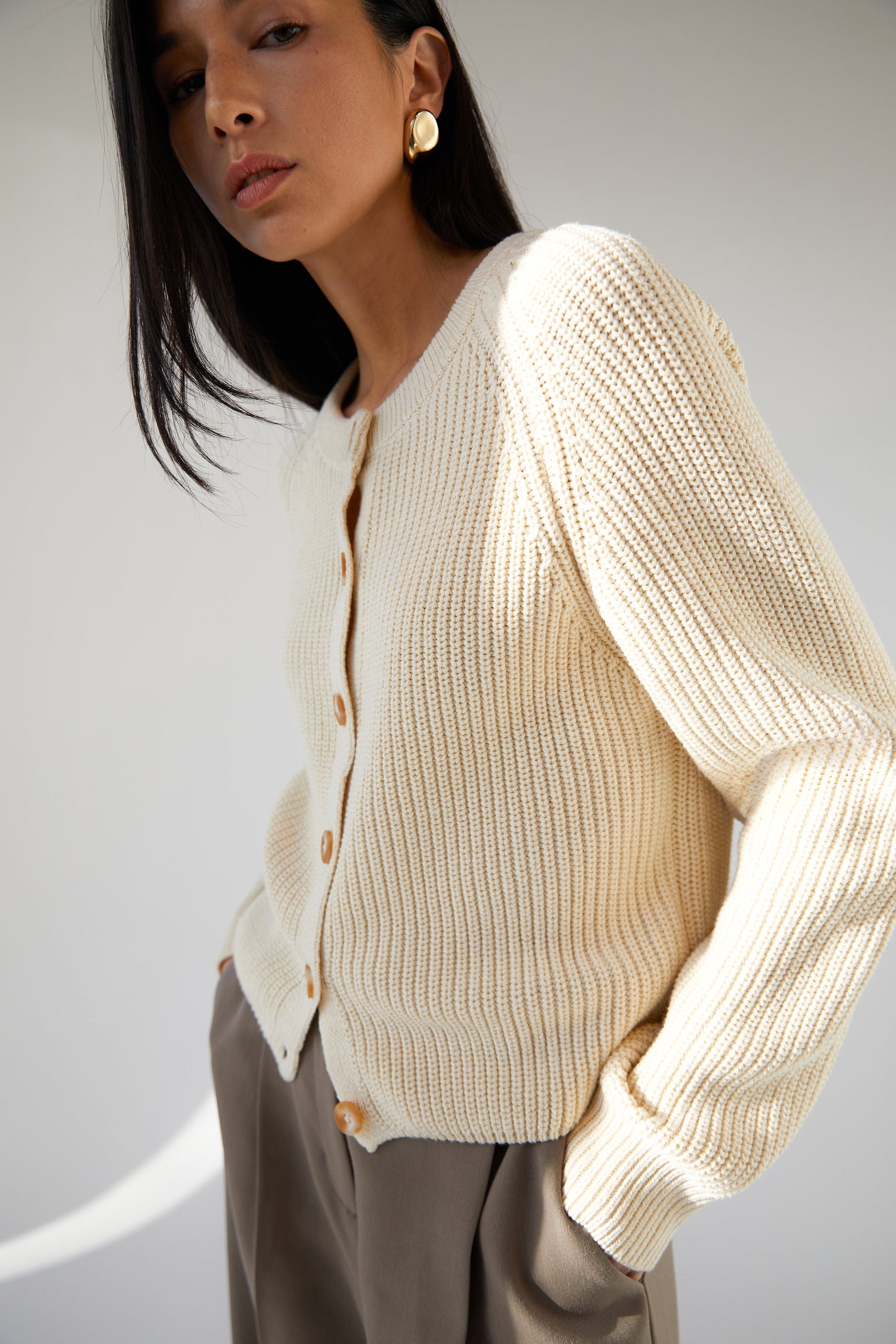 CARDIGAN BOUTONNÉ EN MAILLE ÉPAISSE