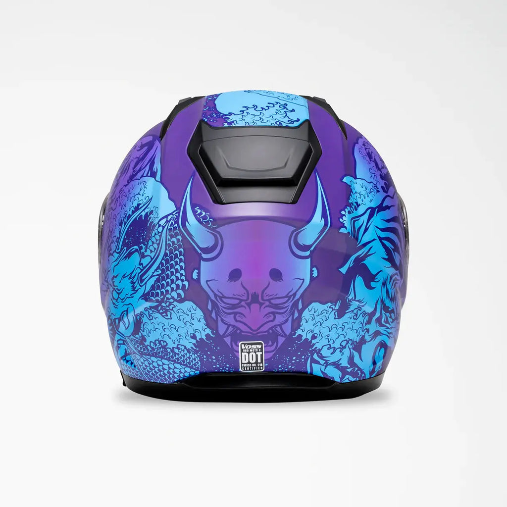 Voss 989 Moto-V Rei Motorcycle Helmet