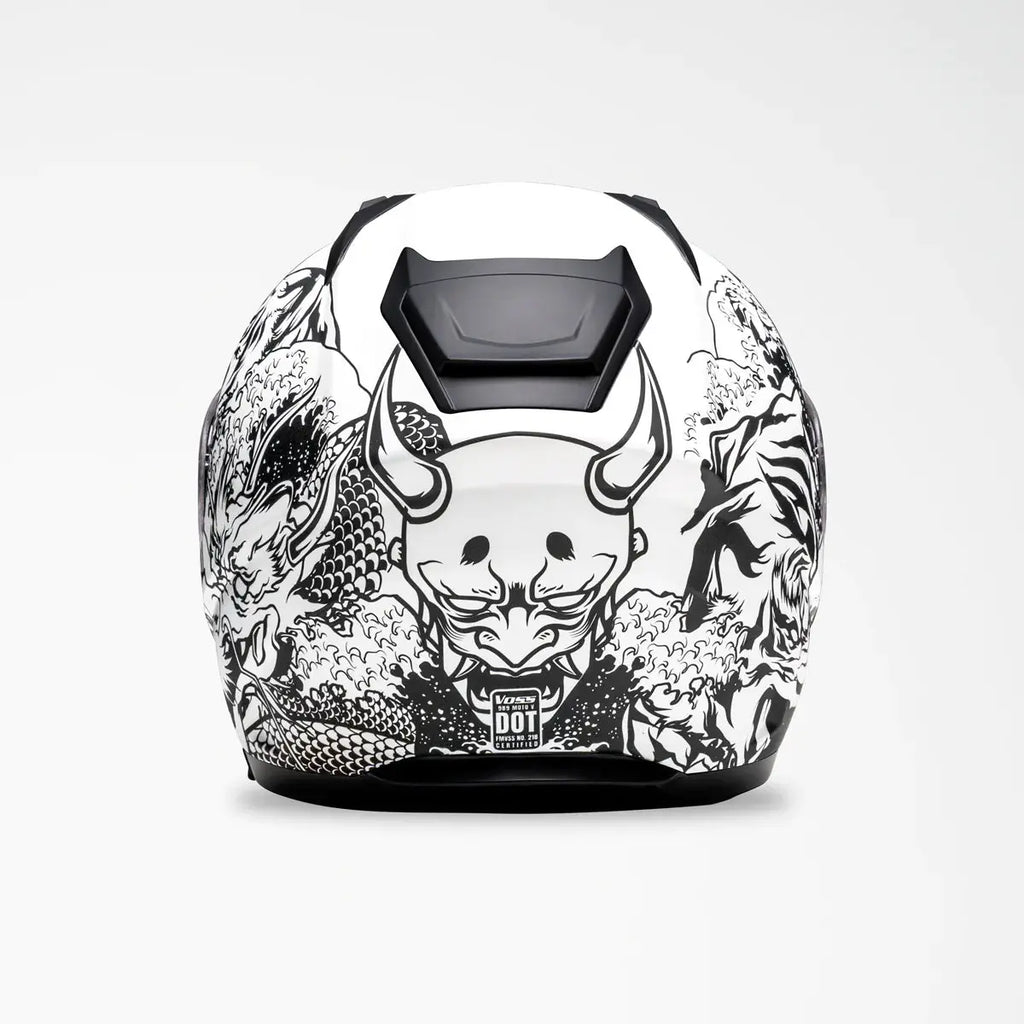 Voss 989 Moto-V Rei Motorcycle Helmet