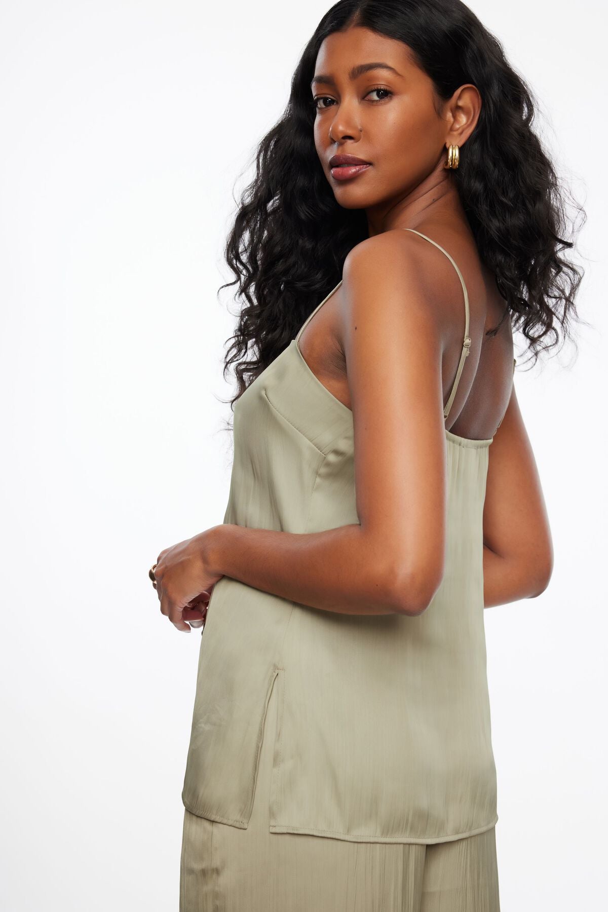 Camisole en satin froissé
