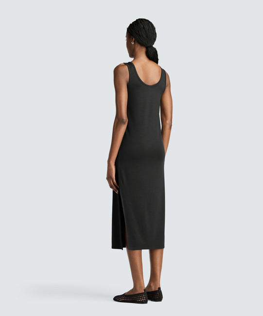 Robe de voyage midi en laine mérinos pour femme