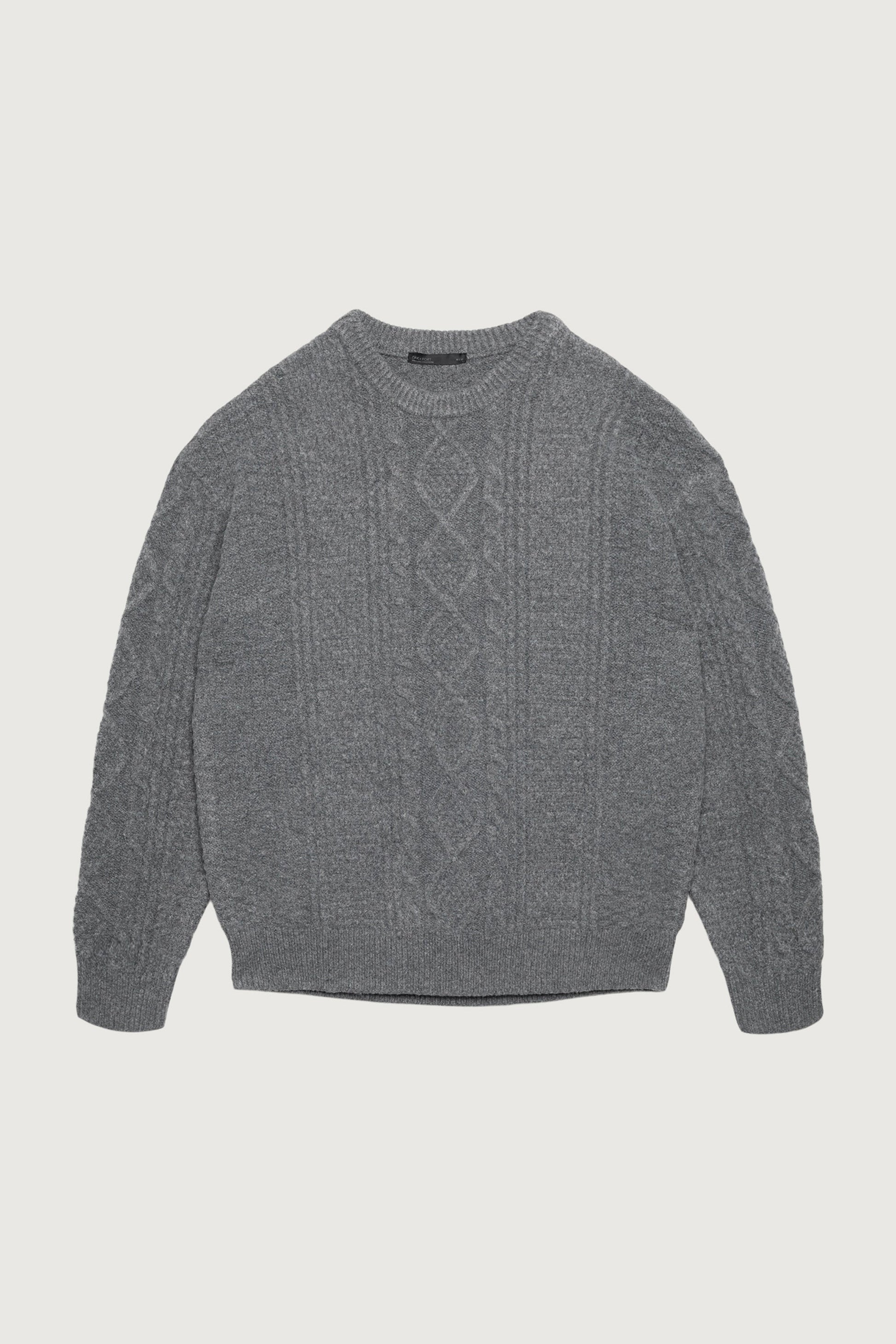 CABLE KNIT CREWNECK SWEATER