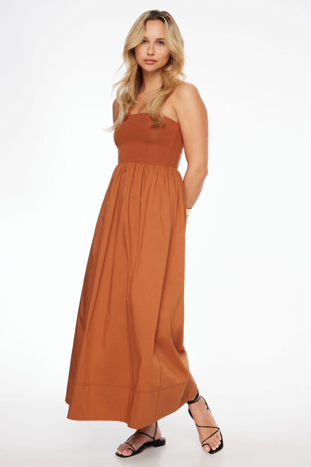 Mix Media Maxi Tube Dress