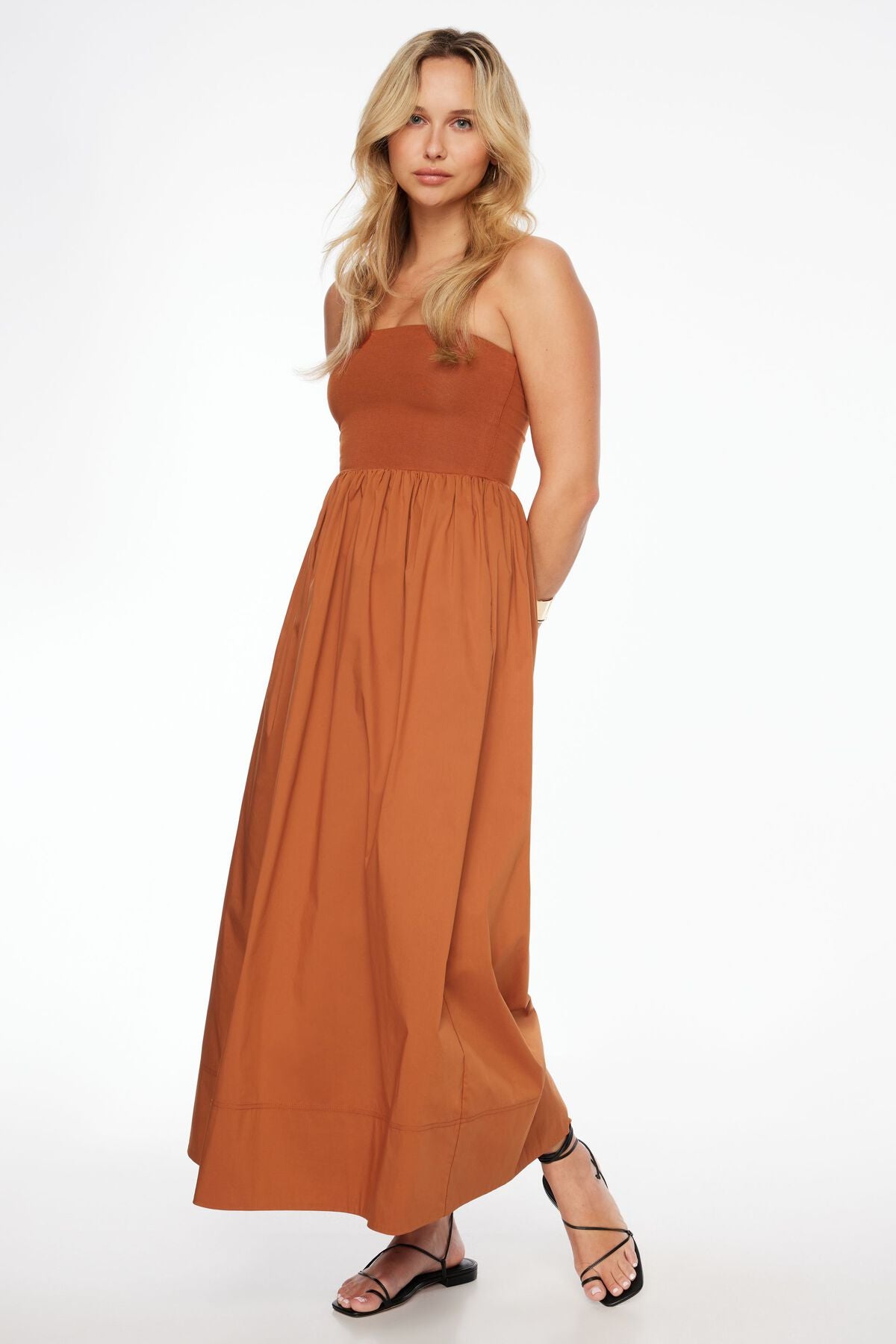 Mix Media Maxi Tube Dress