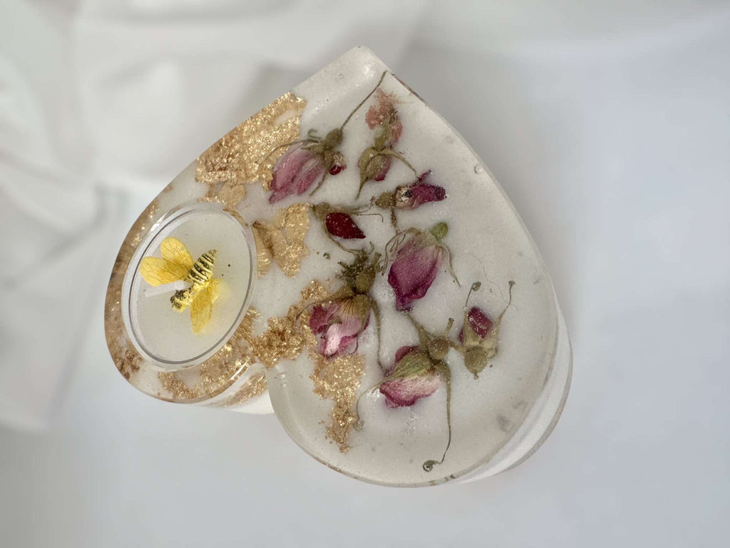 Photophore en forme de bouton de rose