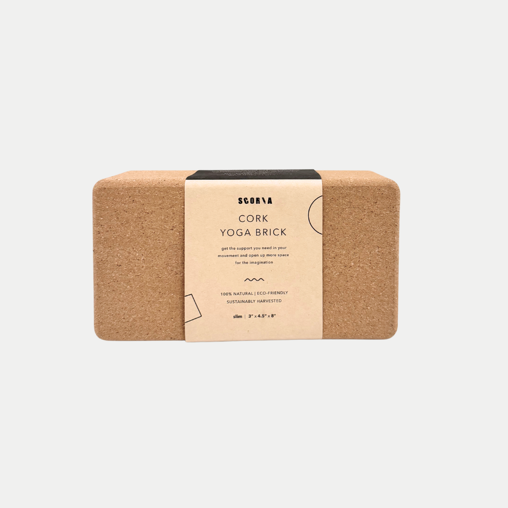 THE SLIM CORK YOGA BLOCK | 3"x4.5"x8.5"