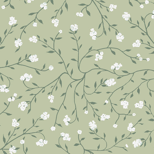 AGF Plentiful; Dancing Florets Sage WIDE BACK, 1/4 yard