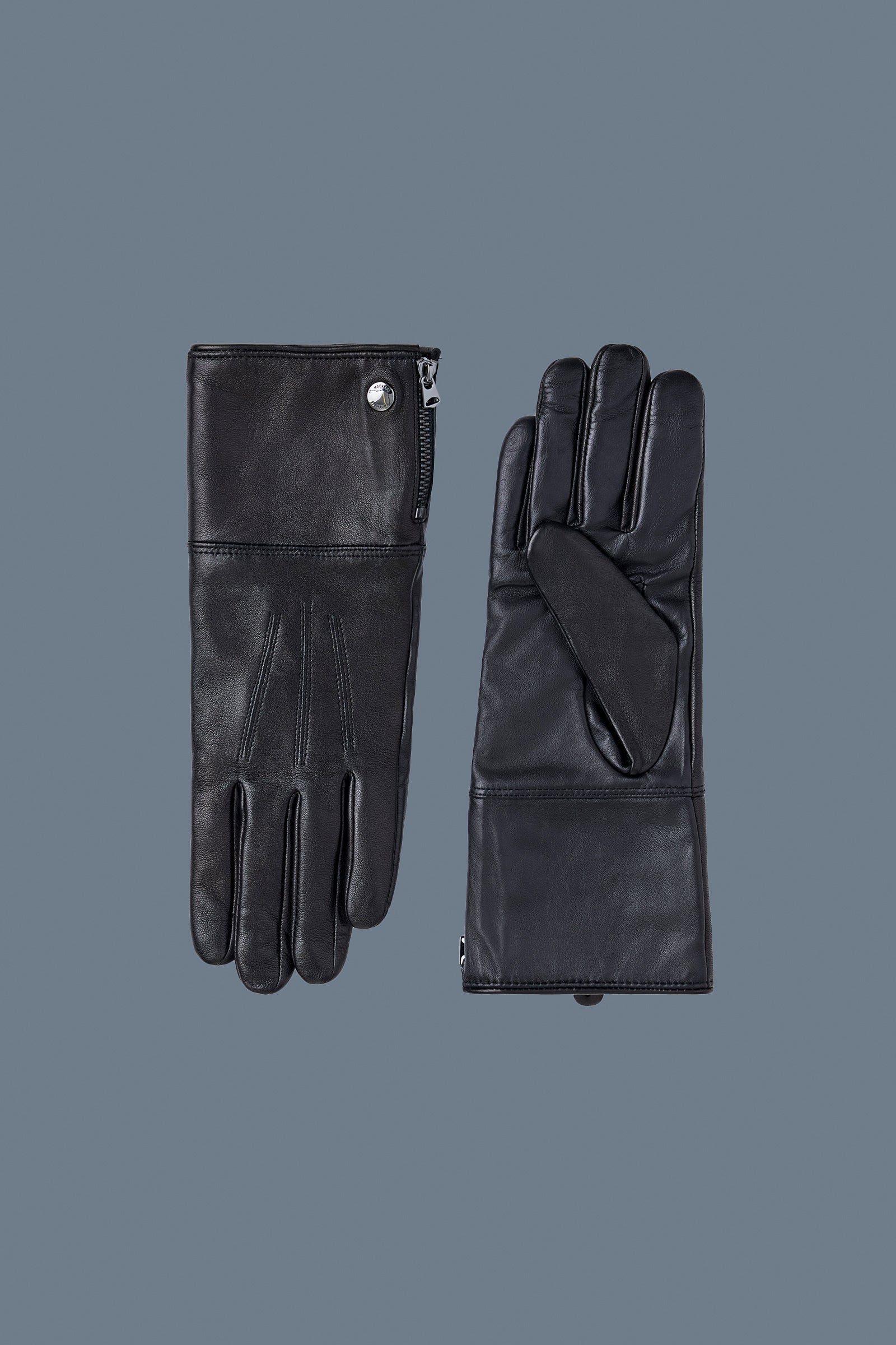 WILLIS (R)Gant en cuir avec manchette en peau lainée