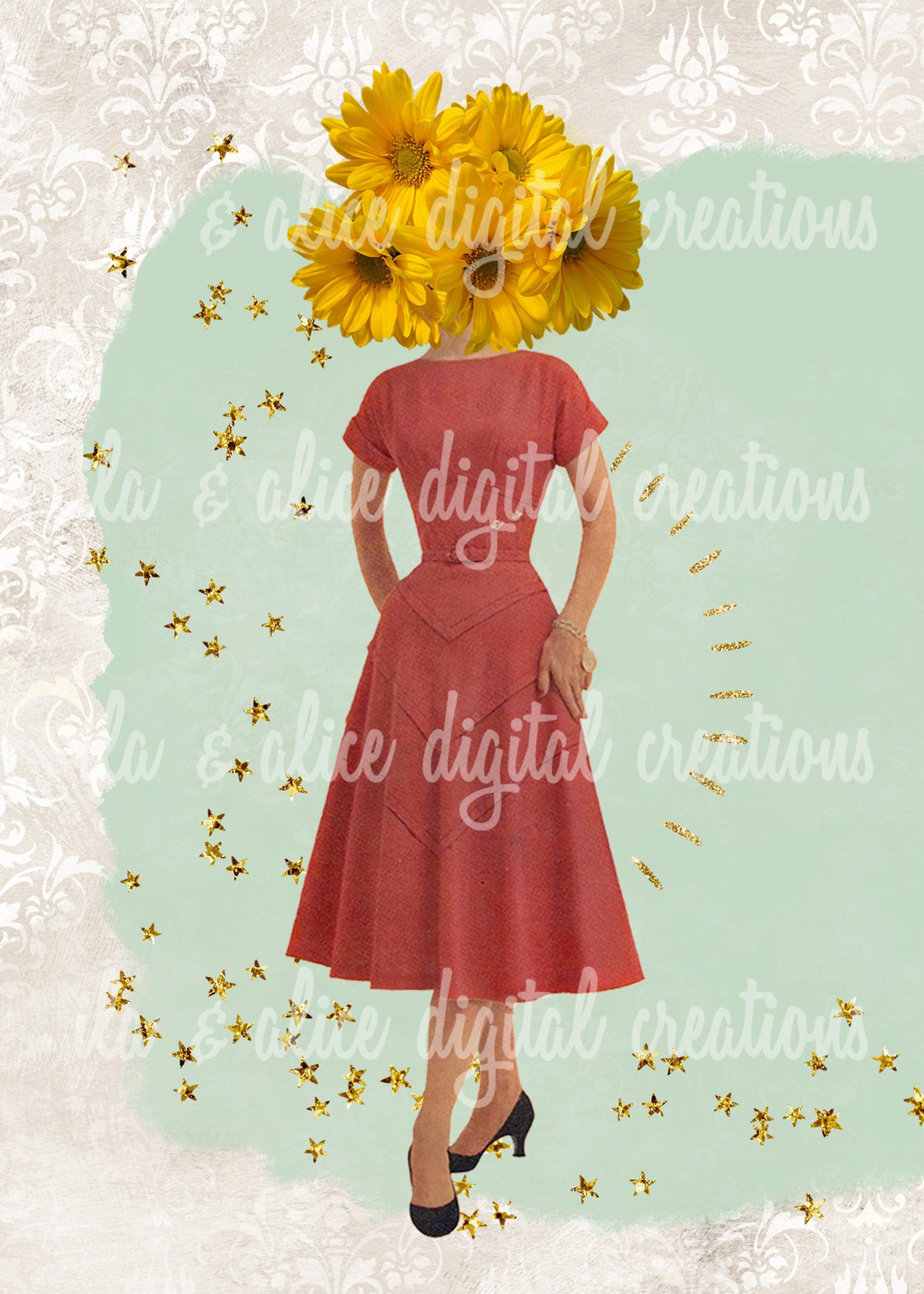 Floral Fashion Postcards
