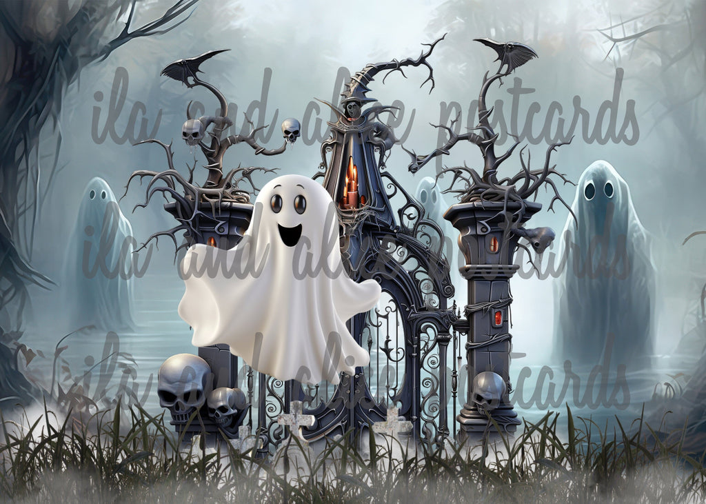 Dark Forest Cuties Halloween Postcards