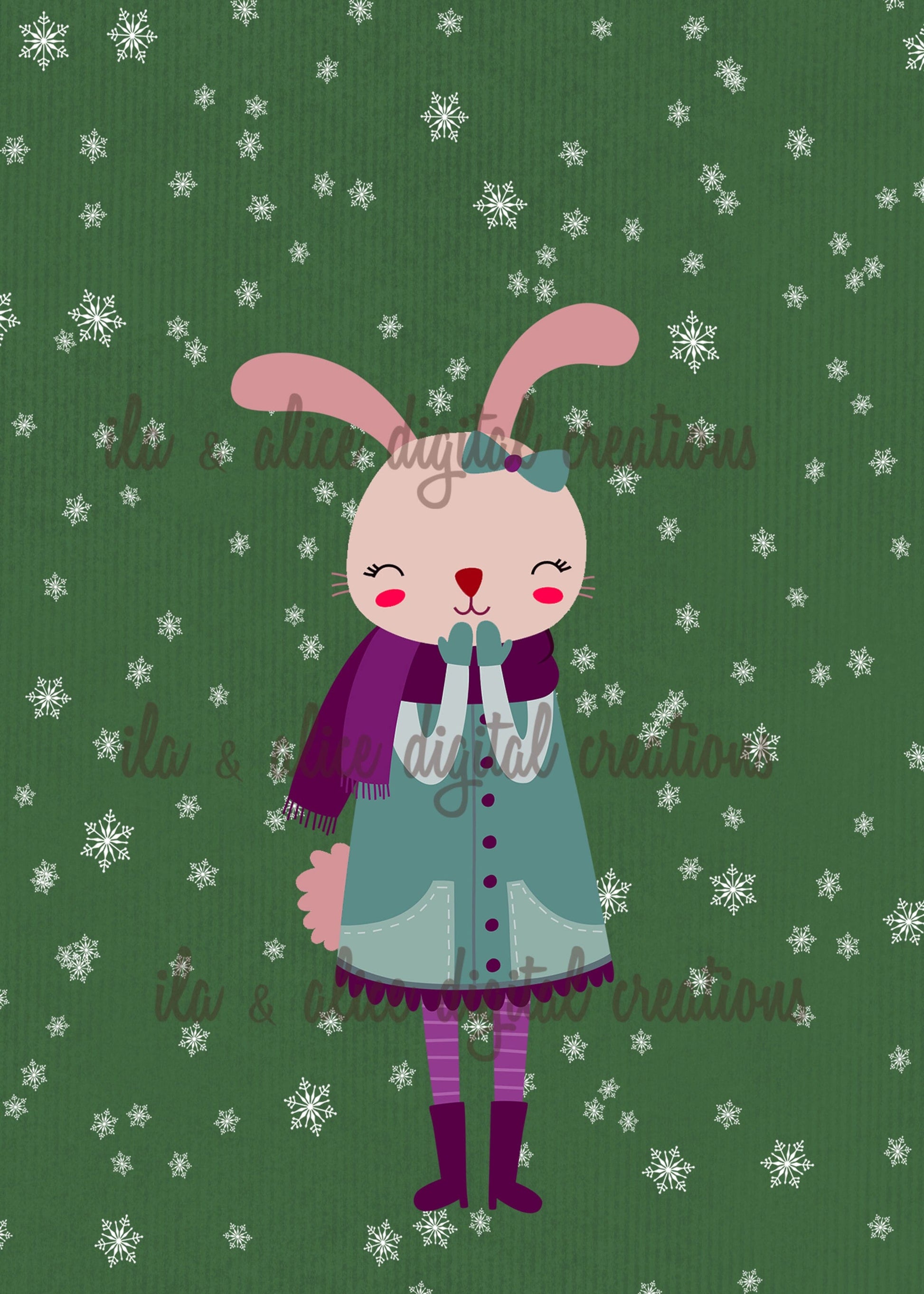 Woodland Creatures in the Winter Postcards