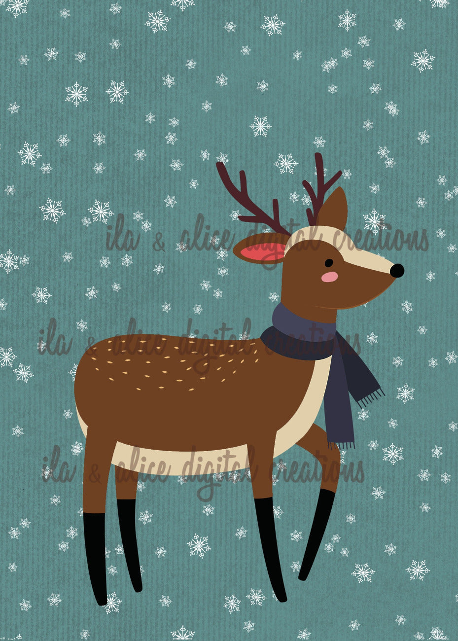 Woodland Creatures in the Winter Postcards