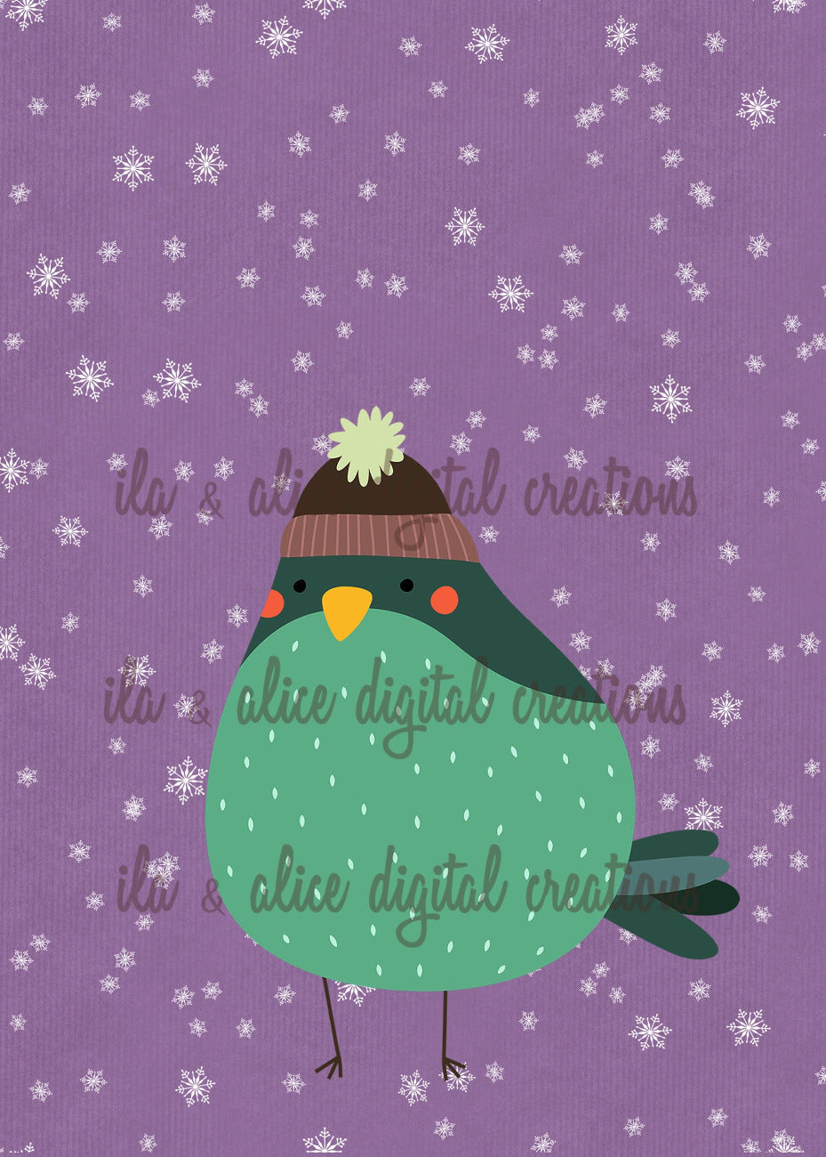 Woodland Creatures in the Winter Postcards