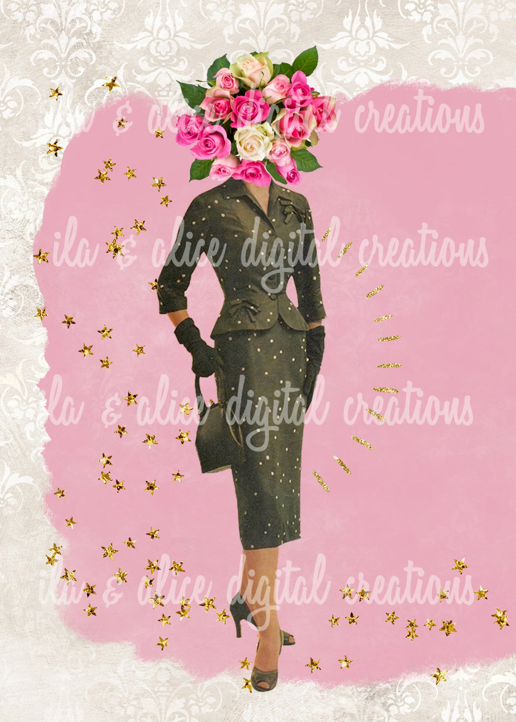 Floral Fashion Postcards