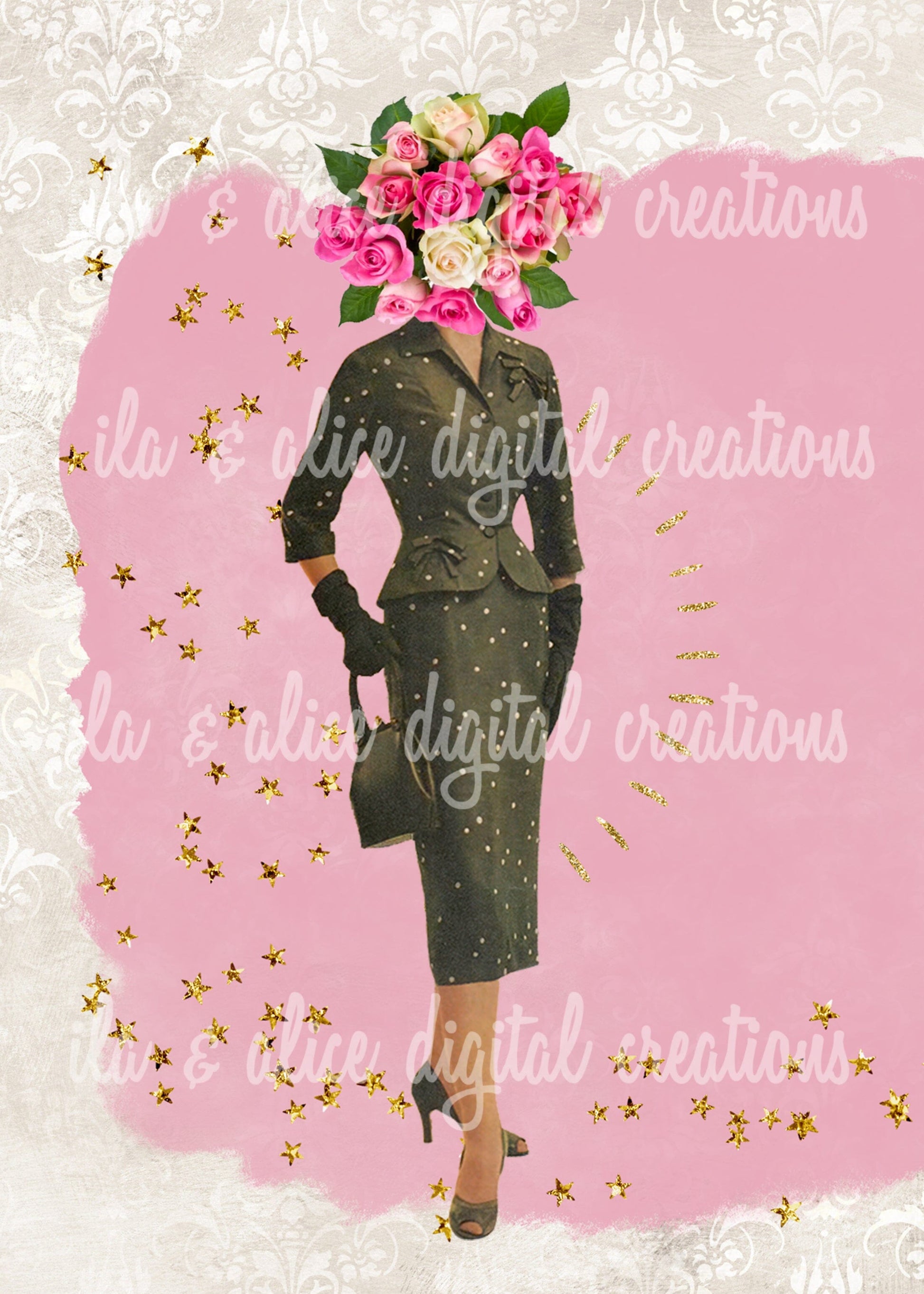 Floral Fashion Postcards